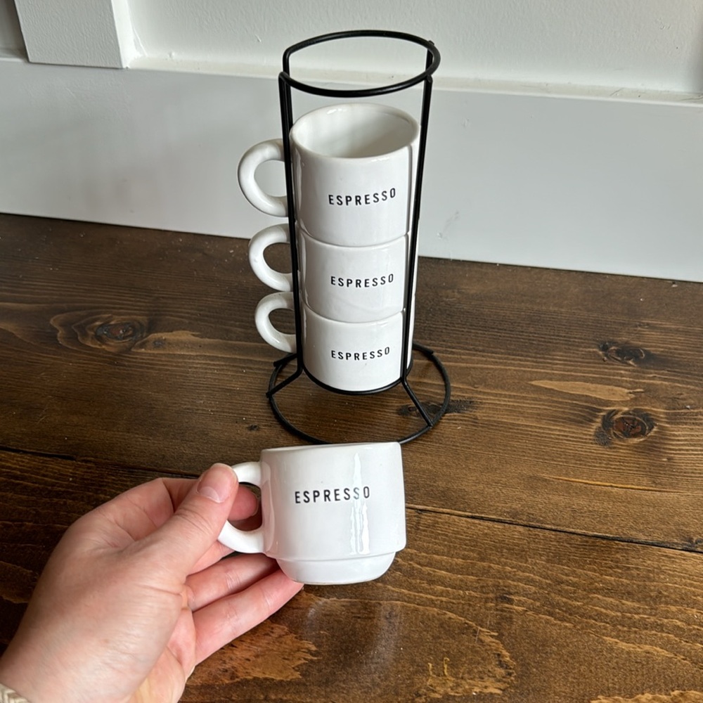 Stackable espresso mugs - Picture 2 of 3
